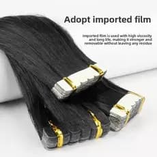 Extensões de cabelo sem vestígios, patches de cabelo para extensões de cabelo humano real que podem ser tingidas e com p