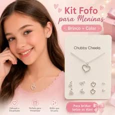 Conjunto de Joias Feminino Elegante e Versátil em Prata 925 com Trevo de Quatro Folhas e Coração (Brincos e Colar)