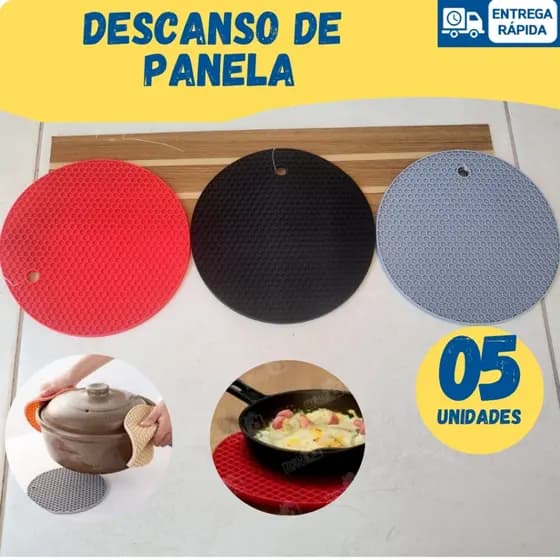KIT 03 OU 05 Protetores de Panela em Silicone 17cm com Resistência a Altas Temperaturas