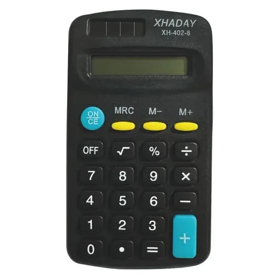 Calculadora Eletrônica Portátil Escritório Preta Pequena Bolso 8 Dígitos