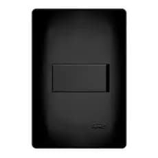 Interruptor Simples 4x2 Preto 16a Tomada Habitat Fame
