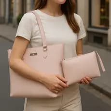 Kit Bolsa Sacola Feminina Grande + Nécessaire willibags