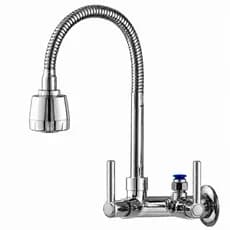 Torneira Parede Cozinha Tubo Gourmet Flexivel sem Filtro com Saída para Purificador de Água
