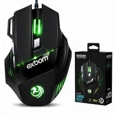 Mouse Gamer LED RGB USB 3200 dpi Cabo Reforçado Nylon Profissional para Jogos Tiro Ação
