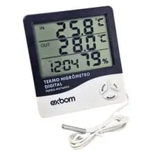 Termo Higrômetro com Sensor Externo Medidor Temperatura e Umidiade Digital com Cabo 90 cm Original