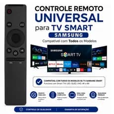 Controle Remoto para TV Samsung Smart 4K HD LED LCD Compatível Universal