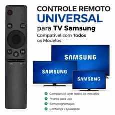 Controle Remoto Universal Smart para TV Samsung Compatível 4k Ultra HD Alta Qualidade LED LCD