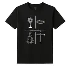 Camiseta Unissex Católica Estampada Minimalista "É Lindo Ser Católico" 100% Algodão Camisa Premium