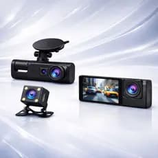 Câmera Automotiva Para Carro Monitoramento Veicular 3 Câmeras Interna Frontal Traseira