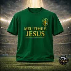 Camiseta camisa 100% algodão Meu Time é Jesus INFORME A COR NO CHAT linha PREMIUM penteada 30.1 gramatura 160 envio JÁ