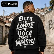 Moletom blusa premium estampa exclusiva racionais linha made in favela frase de rap envio rápido