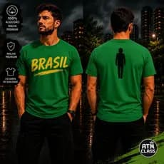 Camisa camiseta masculina brasil verde qualidade premium ultra confortavel 100% algodão envio imediato