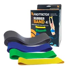 Rubber Band Prottector Kit 4 Tensoes – Faixas Elasticas Para Treino