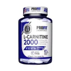 L Carnitina 2000mg Profit 60 Tabletes – Auxilia na Queima de Gordura e Energia