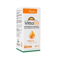 Suplemento Vitamina D3 2000UI em Gotas 20ml Tiaraju – Imunidade Ossos e Energia Sabor Tangerina