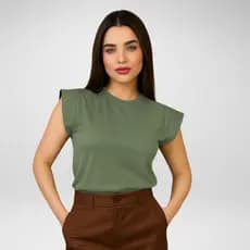 T-shirt Muscle Tee Feminina Gola Redonda Roupas Femininas