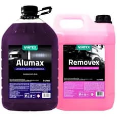 Limpa Alumínio Alumax 5L Vintex Vonixx + Desengraxante Automotivo Removex 5L Vintex
