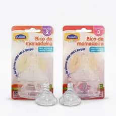 Bico Mamadeira De Silicone Wide Neck Largo 2 Unid - Plasútil