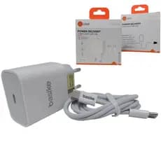 Carregador turbo basike 30w tipo-c + cabo rápido – compatível iphone 15, samsung, xiaomi