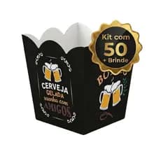 Kit 50 Cachepo Decoração Festa Boteco Pote Papel Cachepot