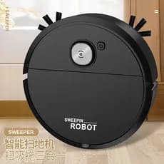 Robô Varredora/Aspirador De Pó  Automática 3 Em 1 Limpeza Doméstica Robótico Inteligente E Silencioso