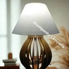 Abajur Cupula Grande Lampada Decoração Quarto Sala