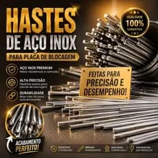 Hastes De Aço Inox Para Placa De Blocagem De Crochê Vanny Artes/Kit Com 4 Hastes