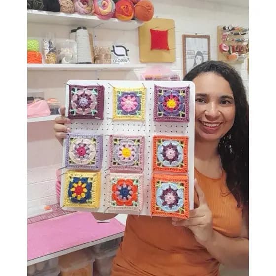 Blocador Grande Para Alinhar Square de Crochê e Tricô/Blocador Para Crochê-A Pronta Entrega