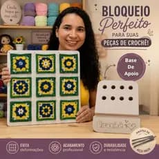 Placa de Blocagem Grande para Tricô e Crochê com Hastes de Aço/Suporte Para Trico e Crochê Com Hastes De Aço Inox