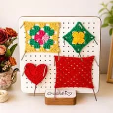 Tabua De Blocagem Em MDF Branco Para Square De Crochê/Placa De Blocagem Para Quadradinhos De Trico e Crochê