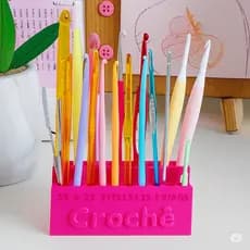 Suporte Para Agulhas De Amigurumi Crochê Com Espaço Para 17 Agulhas De Crochê/Porta Agulhas De Crochê