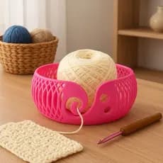 Bowl Porta Fios para Crochê e Tricô – Organizador de Novelos Antienrosco/Tigela Para Fio Amigurumi