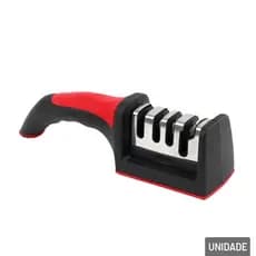 Afiador Amolador de Faca Inox 21,5cm 4 em 1