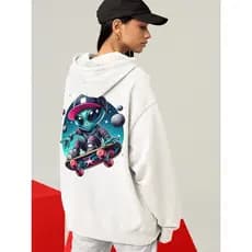 Moletom Blusa alienígena skatista Etilo Das Ruas Oversized Streetwear Uniseex ref-3648 Dtf