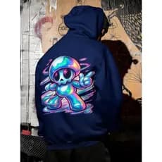 Moletom Blusa PsychoShroom Etilo Das Ruas Oversized Streetwear Uniseex ref-3644 Dtf