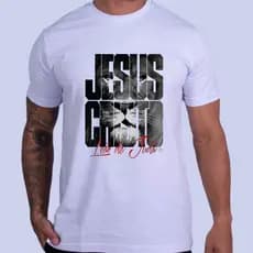 CAMISA CAMISETA PREMIUN 100% ALGODAO JEUSUS CRISTO RELIGIOSA GOLSPEL LEAO REF 001