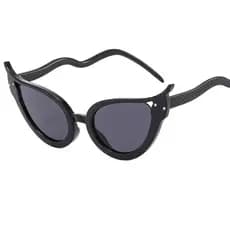 【 Vhong Sunglasses 】 Vintage Tendência Óculos De Sol Femininos Para Gatos Festas A Vapor Punk Party