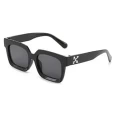 【 Vhong Sunglasses 】 OFF WHITE Óculos De Sol Brancos Mulheres Homens Moldura Quadrada Sombra Solar Anti-Radiação UV400