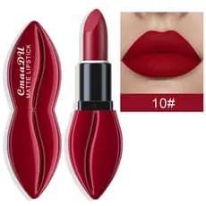 CmaaDu Matte Batom Vermelho Veludo Textura Suave Alta Pigmento Cor De Longa Duração Confortável