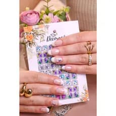 54 Adesivos de Unhas Lu Decorações - Exclusivos e Cortados - Fácil Aplicação com Base/Brilho REF:14