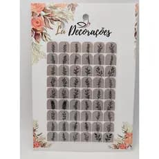 CARTELÃO DE ADESIVOS PARA UNHAS COM 54 UNIDADES REF:22