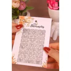 CARTELÃO DE ADESIVOS PARA UNHAS COM 54 UNIDADES REF:01