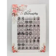 Adesivos de Unhas Lu Decorações - 54 Exclusivos e Cortados - Fácil Aplicação com Base/Brilho Ref:06