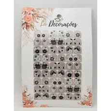 CARTELÃO DE ADESIVOS PARA UNHAS COM 54 UNIDADES REF:07
