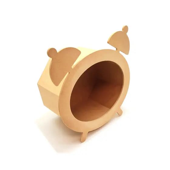 Nicho Relógio em MDF Cru – Pendure na Parede e Decore com Estilo Rústico e Criativo