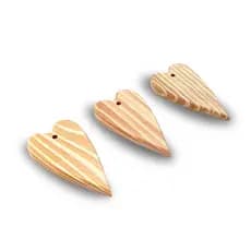 Kit 3 Corações Recorte Madeira Pinus 03 – Decoração Rústica para Parede, Festa e Quarto