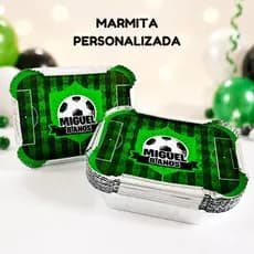 Marmita Personalizada Futebol | Lembrancinha Festa Infantil | Marmita Personalizada Aniversário Futebol