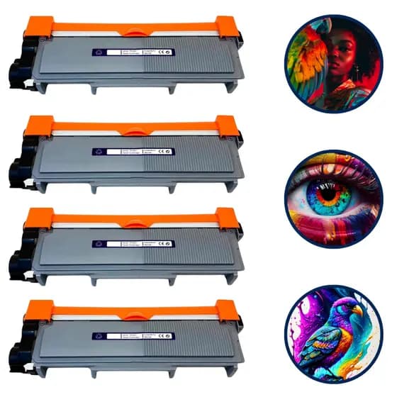 Kit Com 04 Toner Para Uso Brother Tn660 Tn2370 Tn2340 L2540