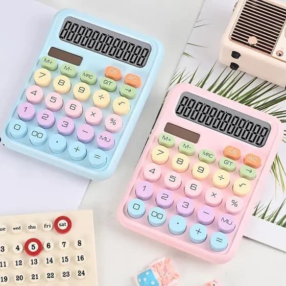 Calculadora Colorida Morandi De 12 Dígitos Teclado Mecânico De Ponto Grande Escola Escritório