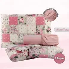 Jogo de Lençol King Size - 4 Peças 1,93m x 2,03m x 30cm de Altura Estampas Sortidas